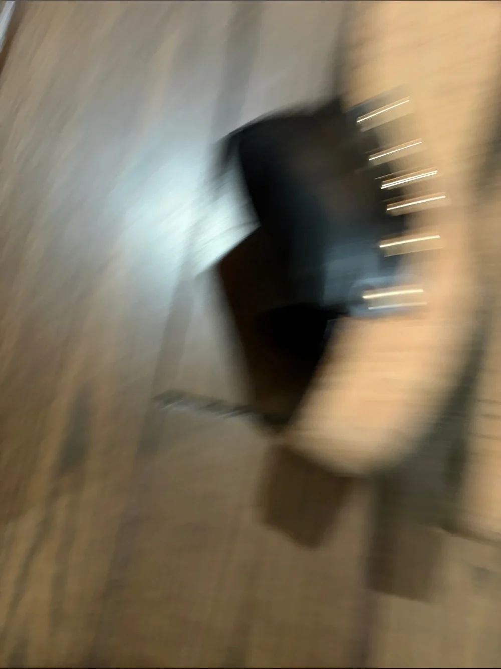 Black Leather Cork Platform Slide
